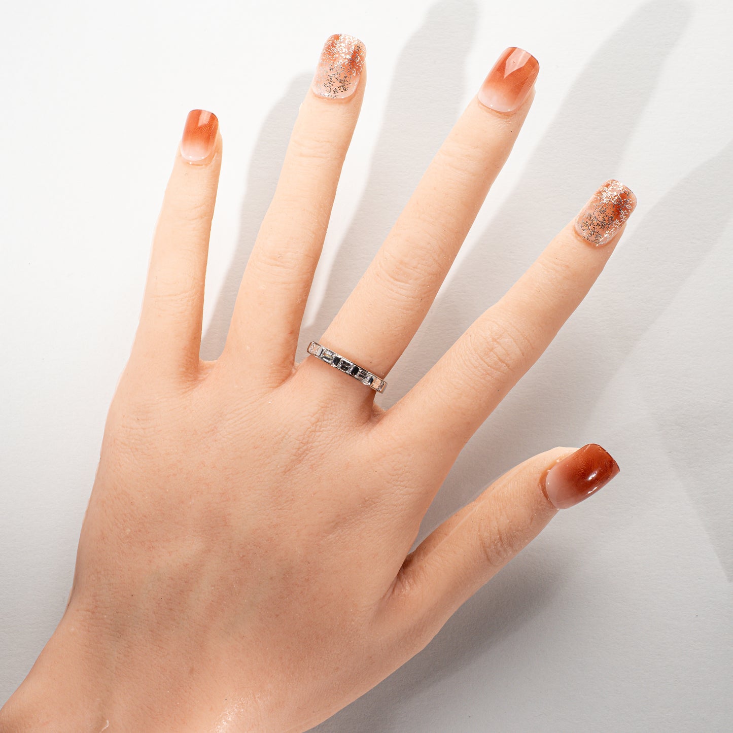 クリスカットダイヤモンド0.53ct Pt1000 ハーフエタニティリング