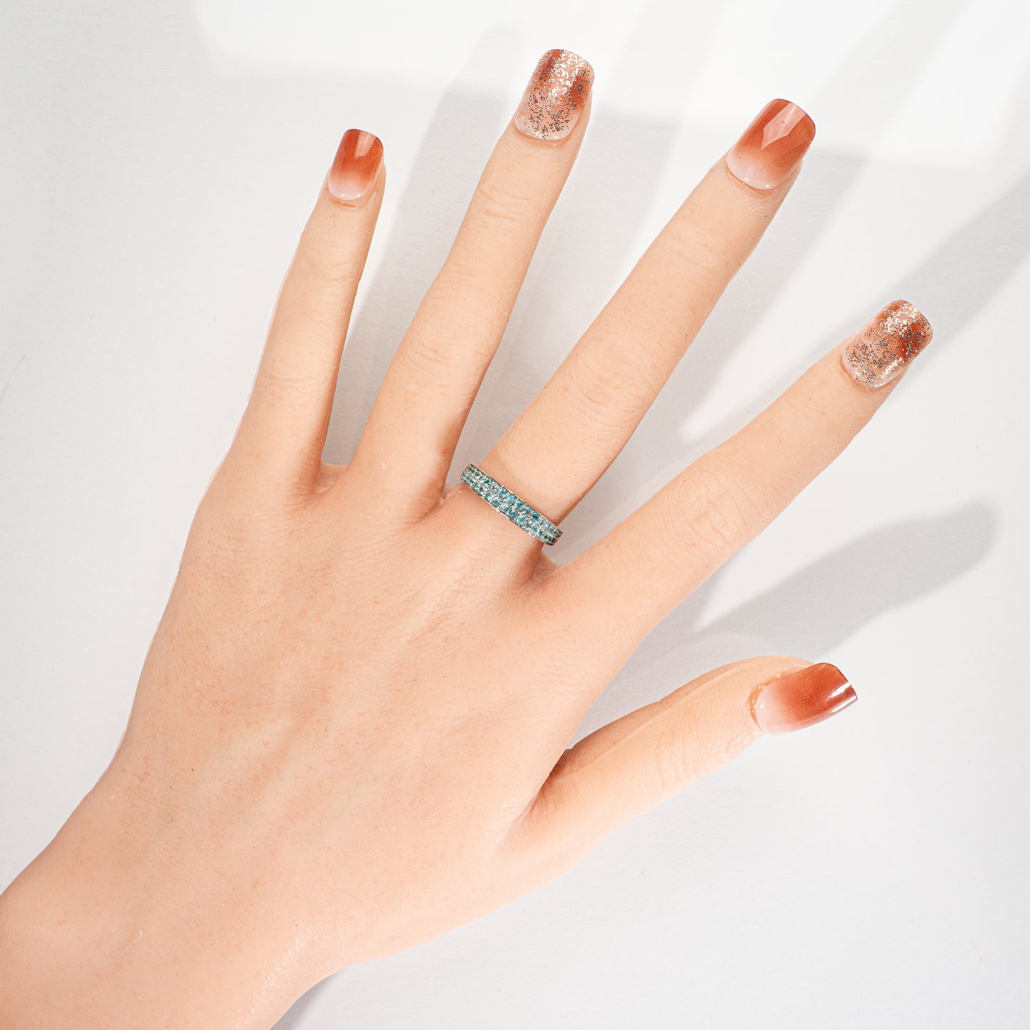 パライバトルマリン0.45ct K18WG リング