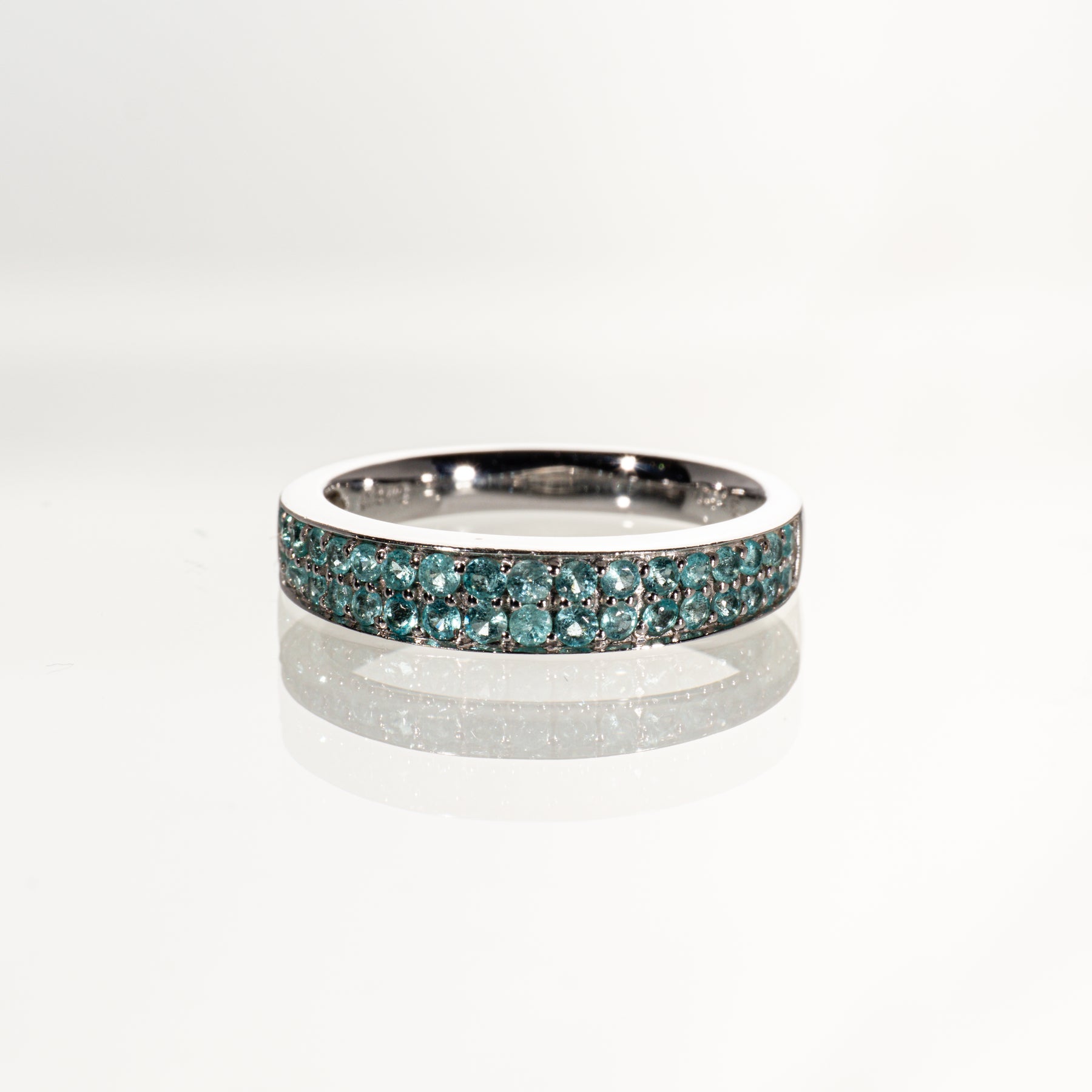 パライバトルマリン0.45ct K18WG リング