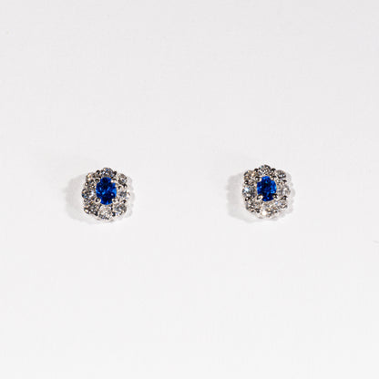 アウイナイト0.06ct ダイヤモンド0.12ct Pt950/Pt900 ヘイローピアス