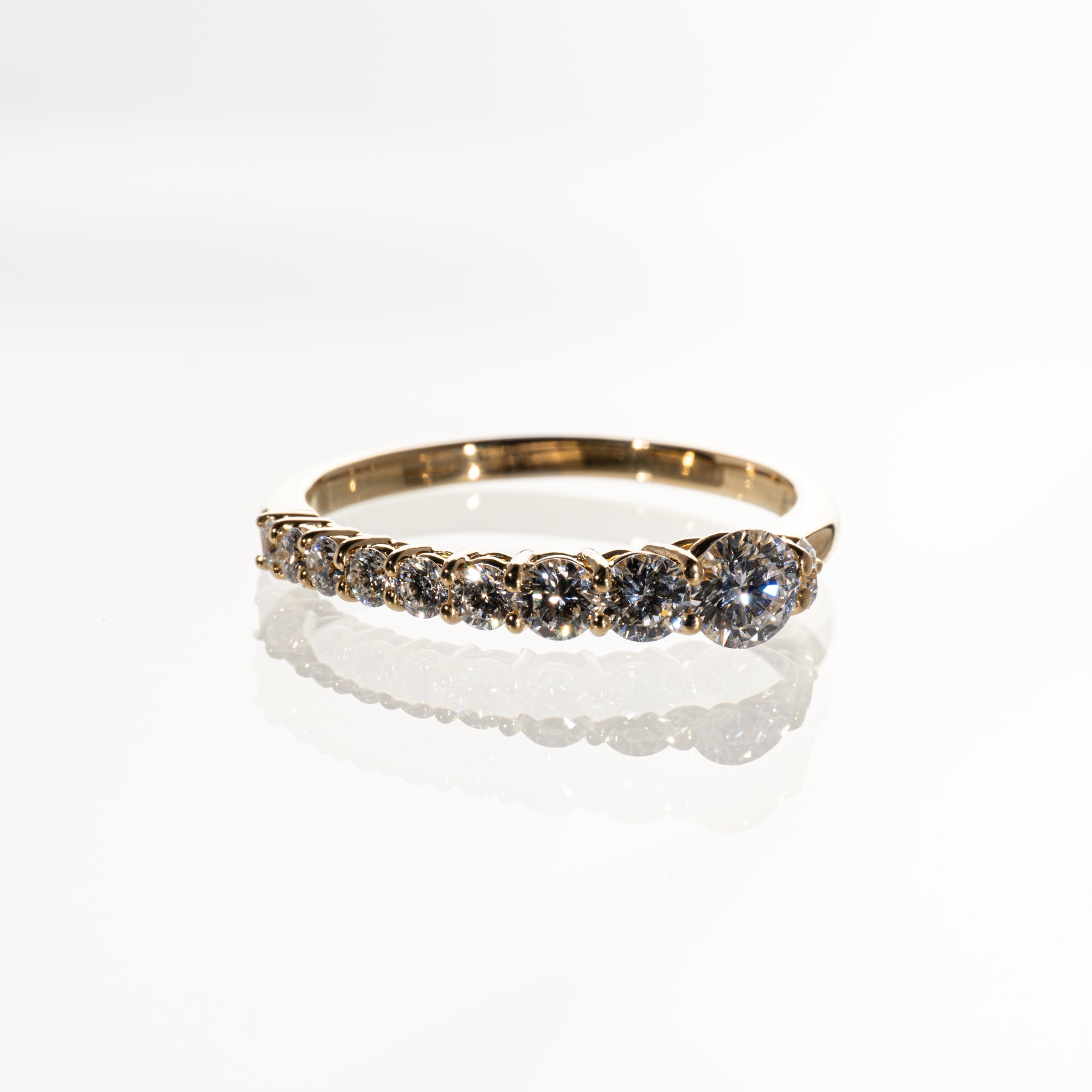 HCO ダイヤモンド0.75ct K18YG グラデーションリング