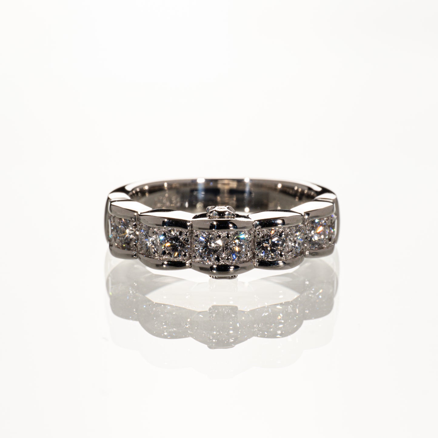CELINE ダイヤモンド0.68ct Pt900 ハーフエタニティリング