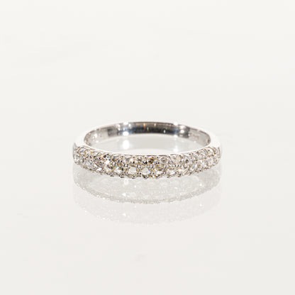 ローズカットダイヤモンド0.40ct Pt950 パヴェハーフエタニティリング