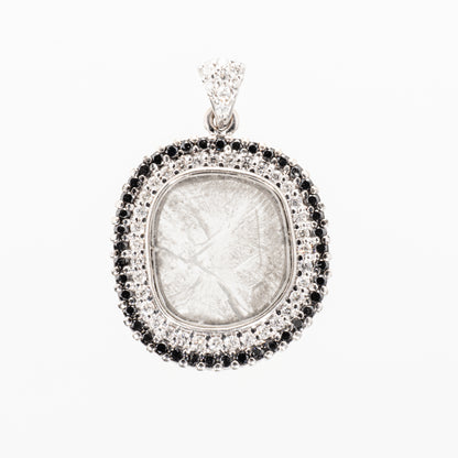 スライスカットダイヤモンド1.21ct ダイヤモンド0.54ct K18WG ペンダントトップ
