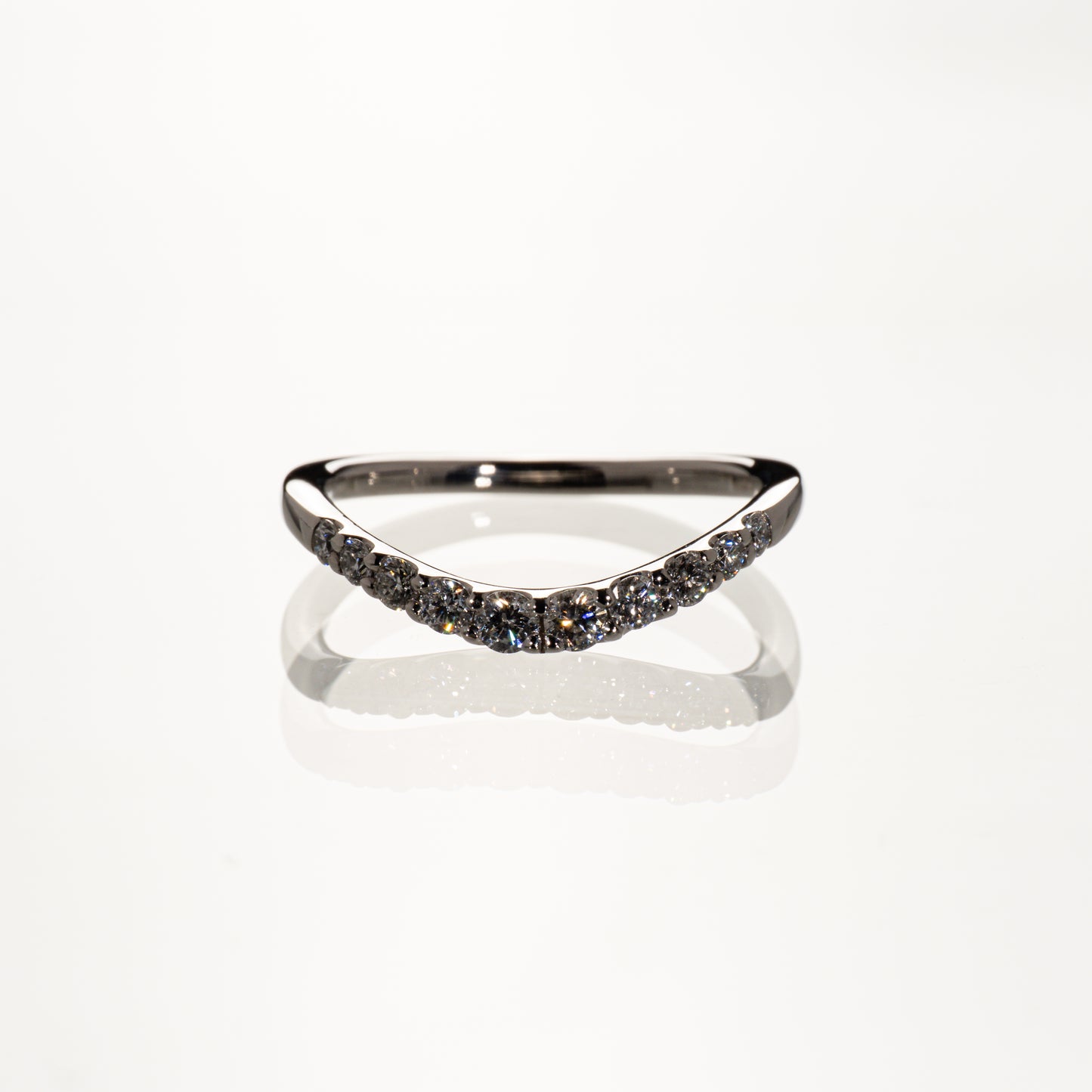 WISP ダイヤモンド0.25ct Pt900 ウェーブハーフエタニティリング