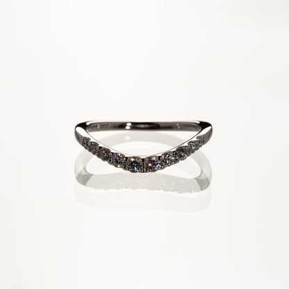 WISP ダイヤモンド0.25ct Pt900 ウェーブハーフエタニティリング