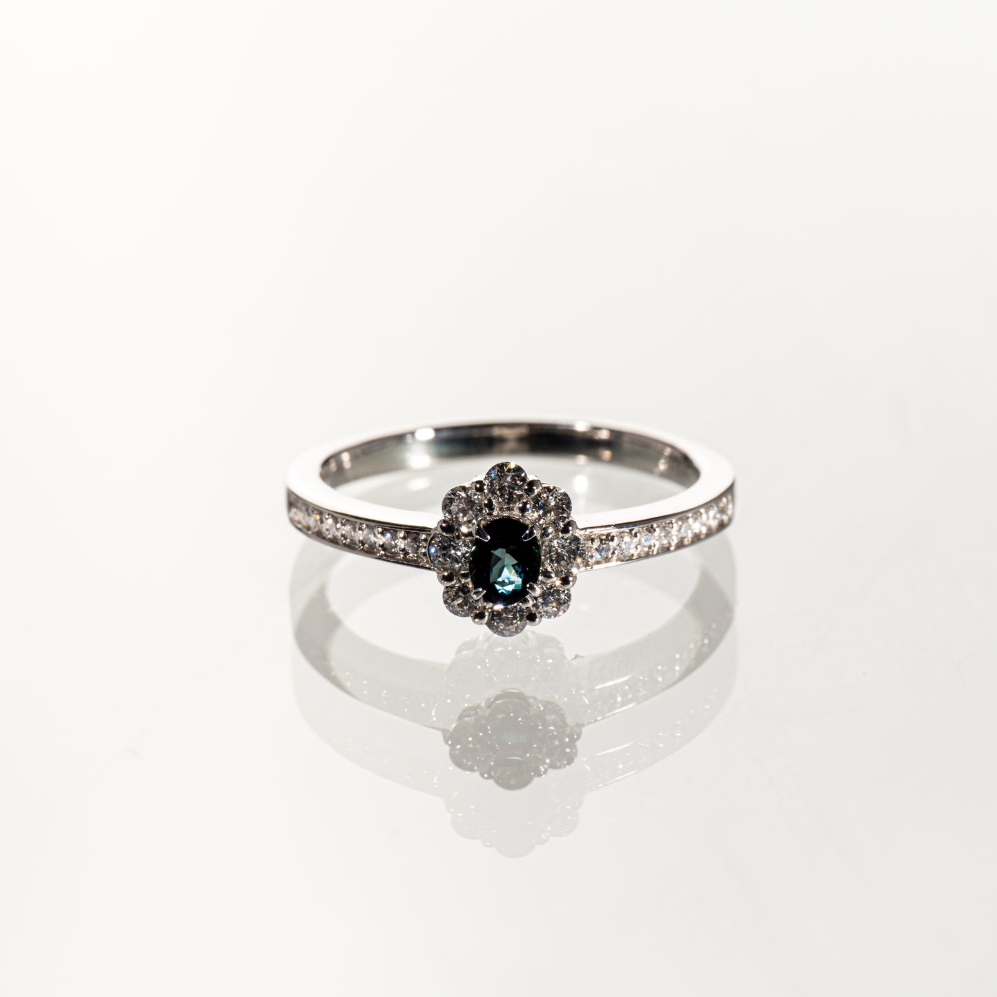 グランディディエライト0.151ct ダイヤモンド0.30ct Pt900 リング
