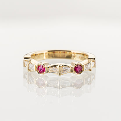 ルビー0.26ct ダイヤモンド0.38ct K18 リング