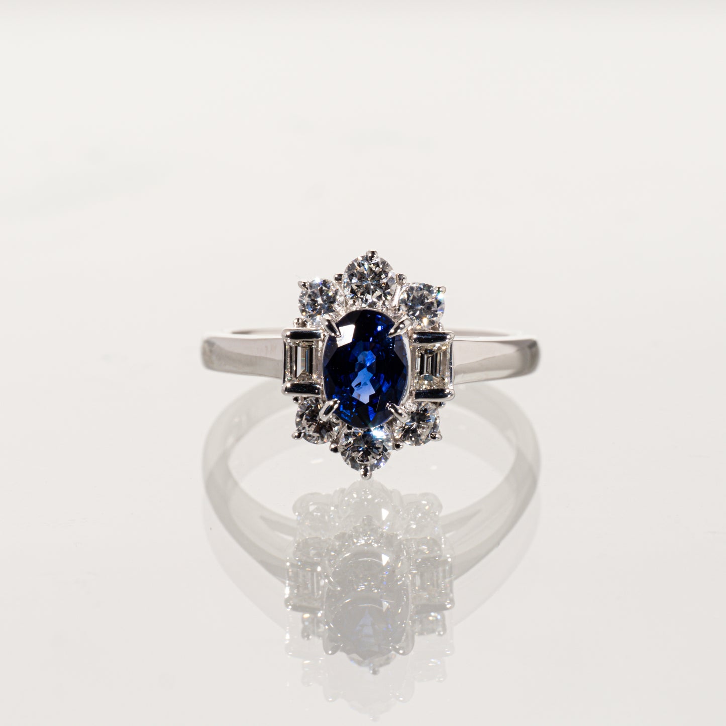 サファイア1.04ct ダイヤモンド0.70ct Pt900 リング