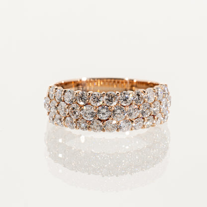 ダイヤモンド2.00ct K18PG パヴェハーフエタニティ