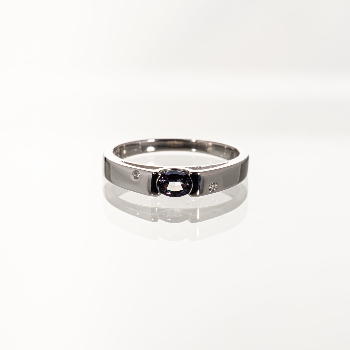 アレキサンドライト0.27ct ダイヤモンド0.02ct Pt900 リング