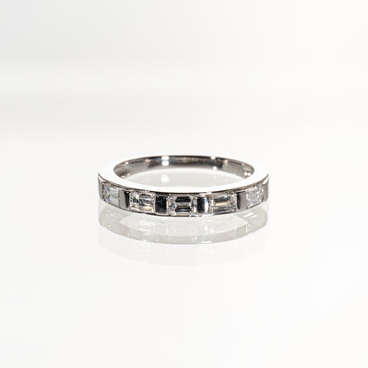 クリスカットダイヤモンド0.53ct Pt1000 ハーフエタニティリング