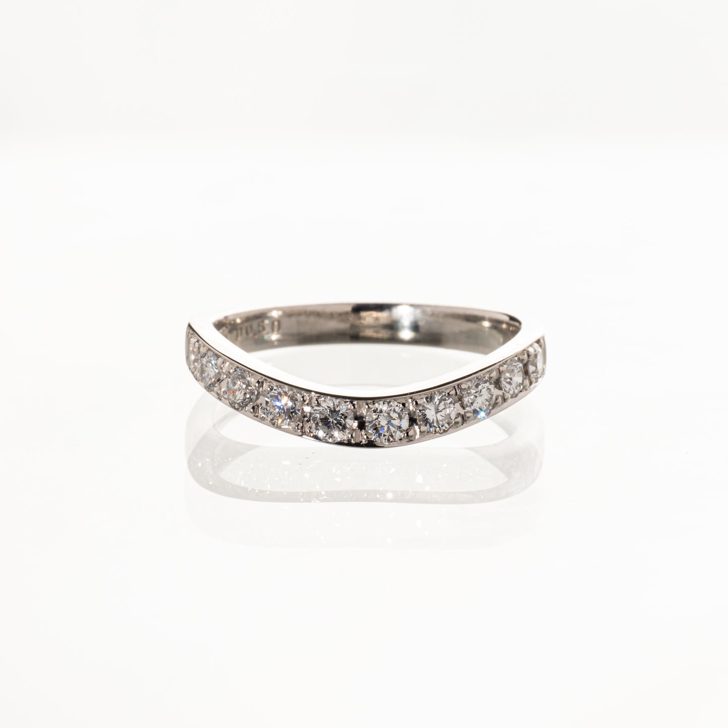ダイヤモンド0.50ct Pt900 ハーフエタニティリング