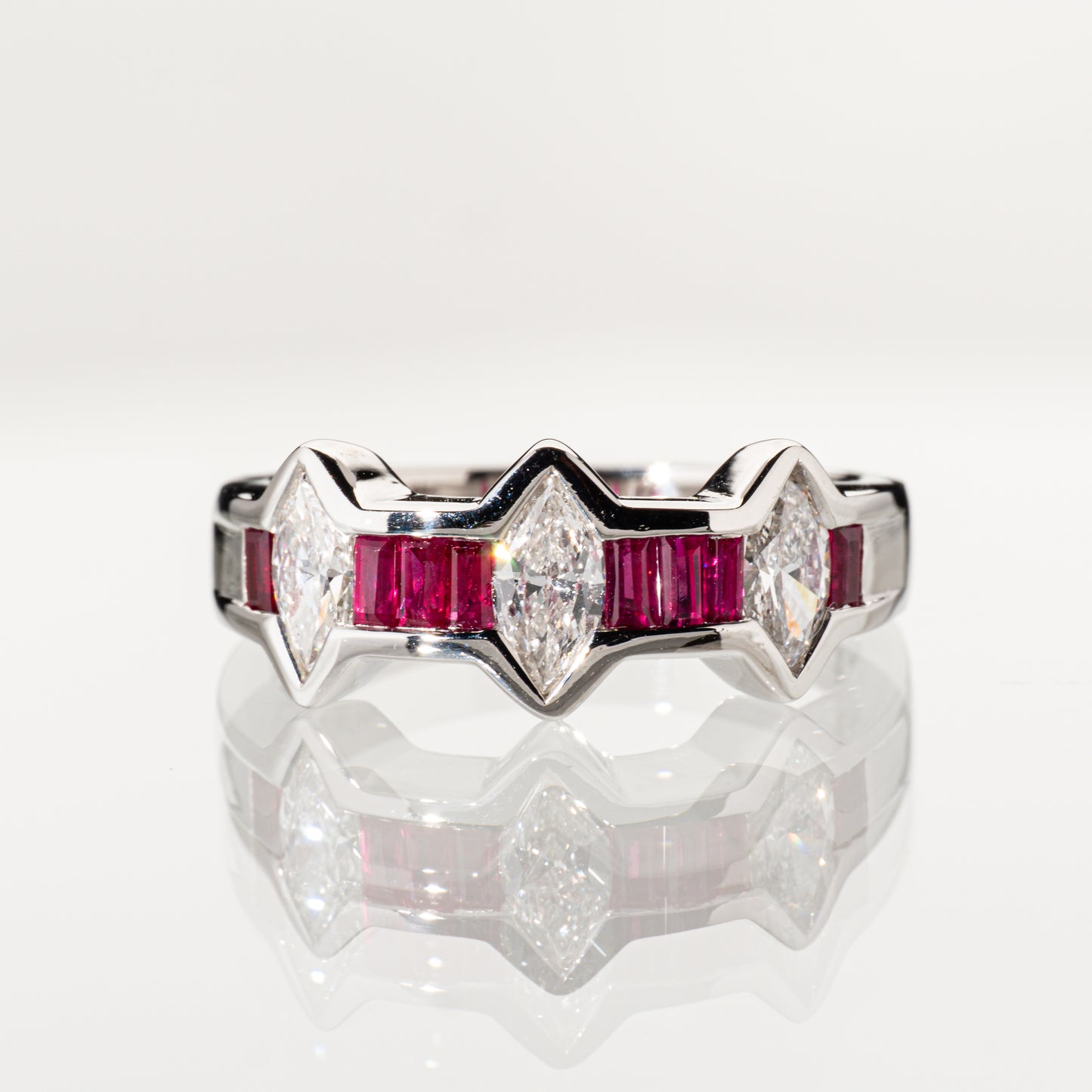 ルビー0.73ct ダイヤモンド0.90ct Pt900 リング