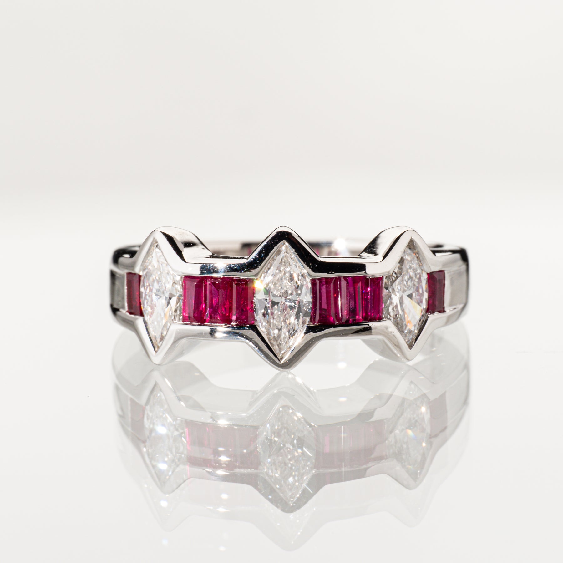 ルビー0.73ct ダイヤモンド0.90ct Pt900 リング