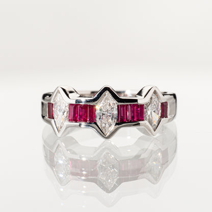 ルビー0.73ct ダイヤモンド0.90ct Pt900 リング