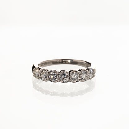 SEIKO JEWELRY ダイヤモンド0.72ct Pt900 ハーフエタニティリング
