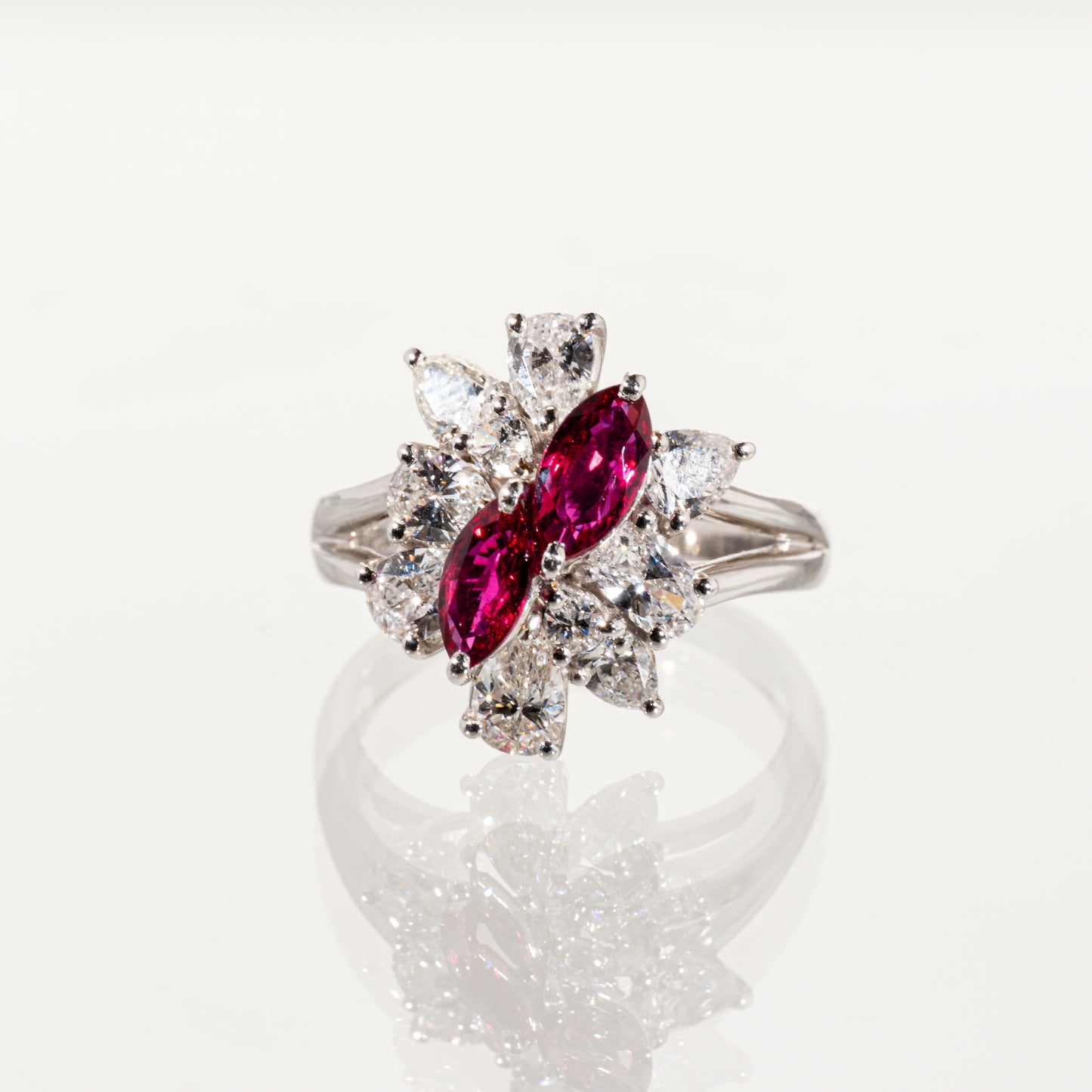 ルビー0.91ct ダイヤモンド1.59ct Pt900 リング