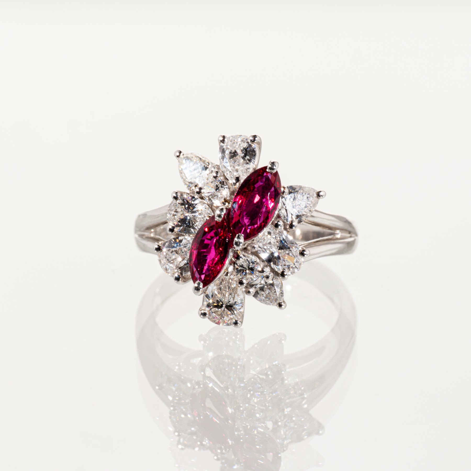 ルビー0.91ct ダイヤモンド1.59ct Pt900 リング