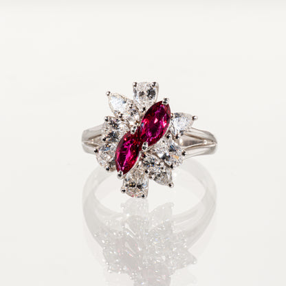 ルビー0.91ct ダイヤモンド1.59ct Pt900 リング