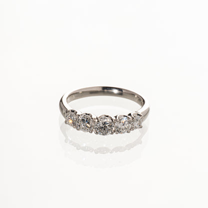 ダイヤモンド1.04ct Pt900 ハーフエタニティリング