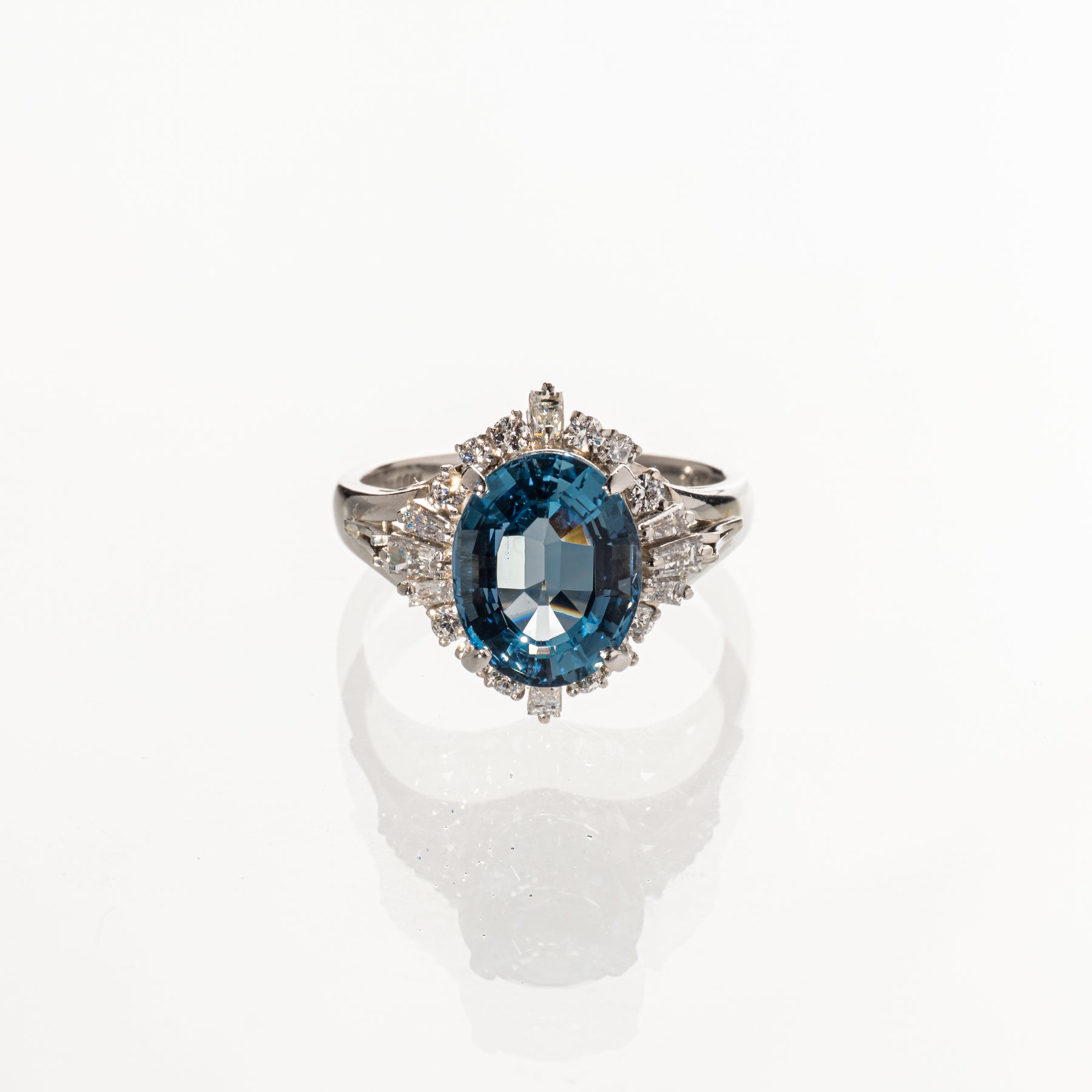 アクアマリン2.98ct ダイヤモンド0.56ct Pt900 リング