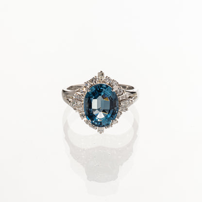 アクアマリン2.98ct ダイヤモンド0.56ct Pt900 リング