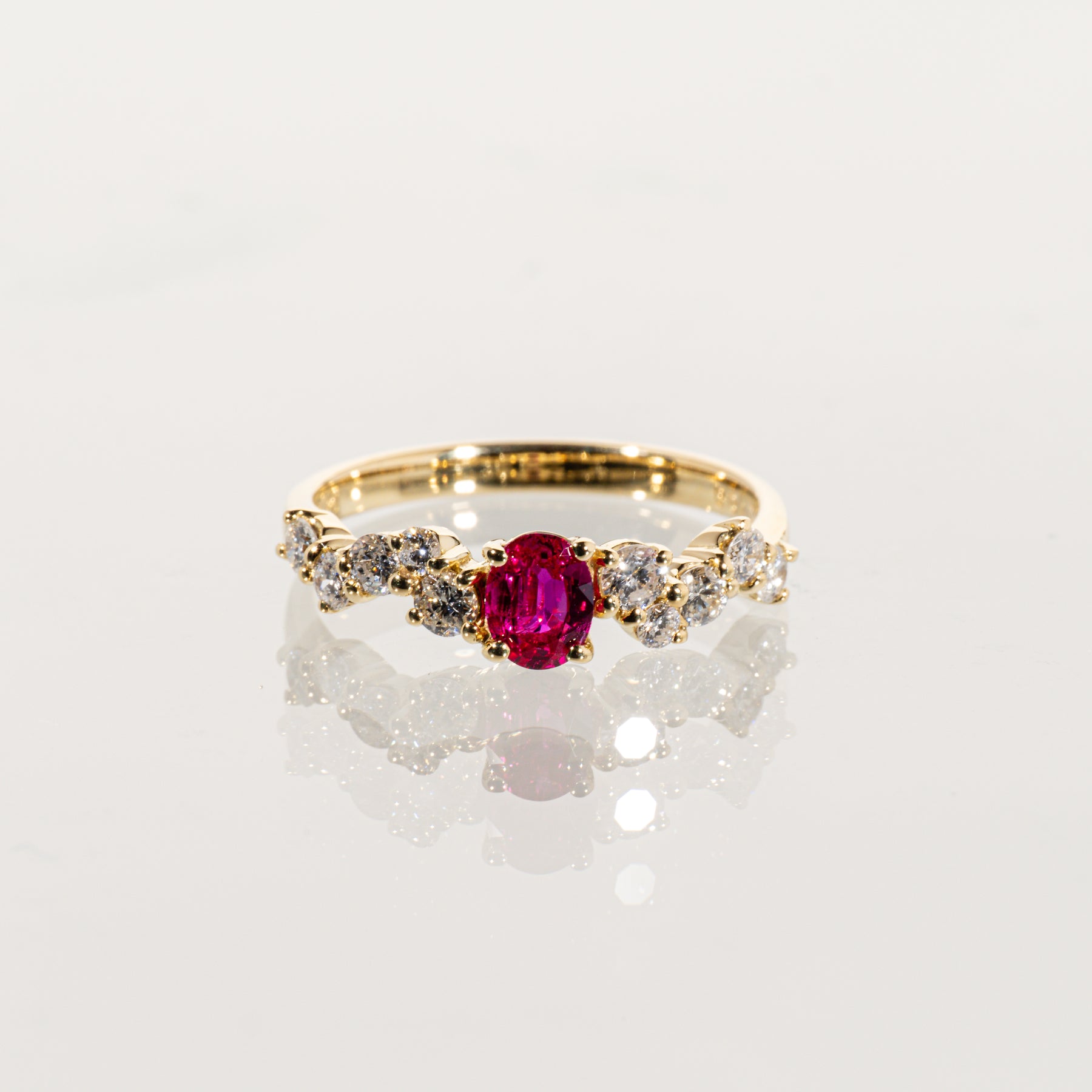 ルビー0.36ct ダイヤモンド0.40ct K18 リング