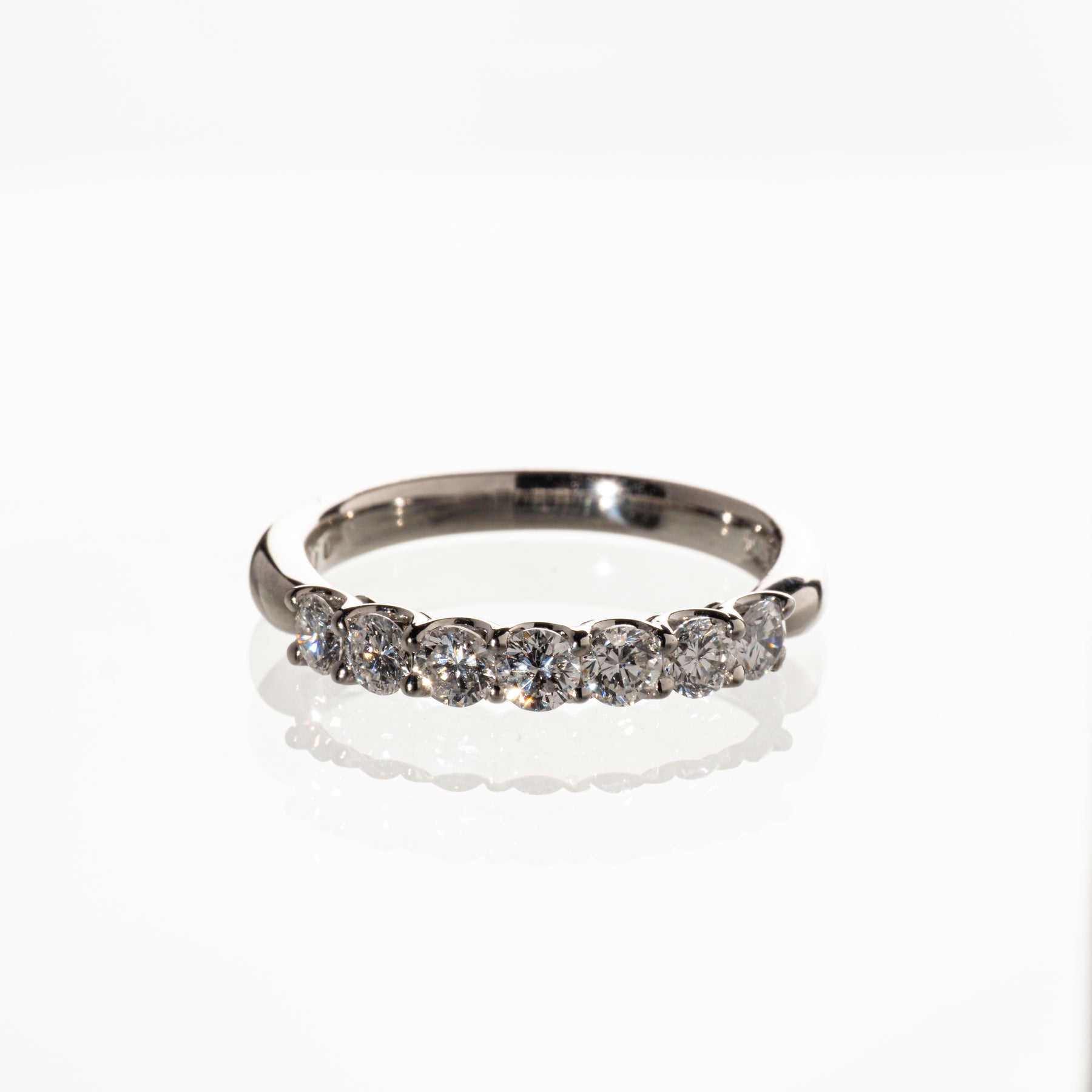 ダイヤモンド0.71ct Pt900 ハーフエタニティリング