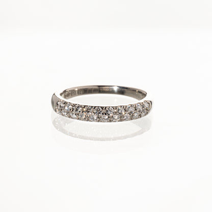 星の砂 ダイヤモンド0.30ct Pt1000 ハーフエタニティリング