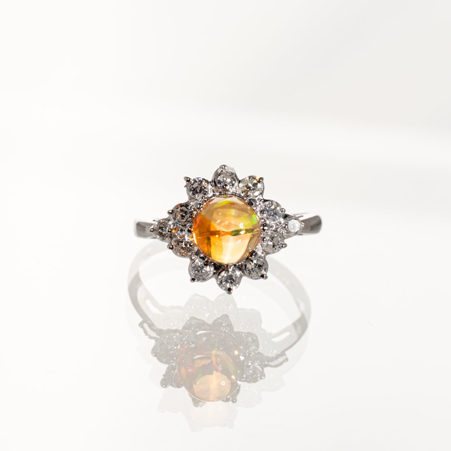 オパール1.41ct ダイヤモンド0.45ct Pt900 リング