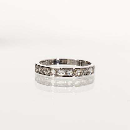 ローズカットダイヤモンド0.25ct Pt950 ハーフエタニティリング
