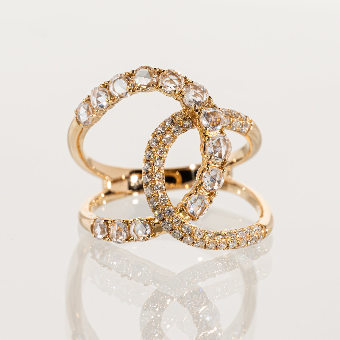 ダイヤモンド1.00ct 750 クロッシングリング