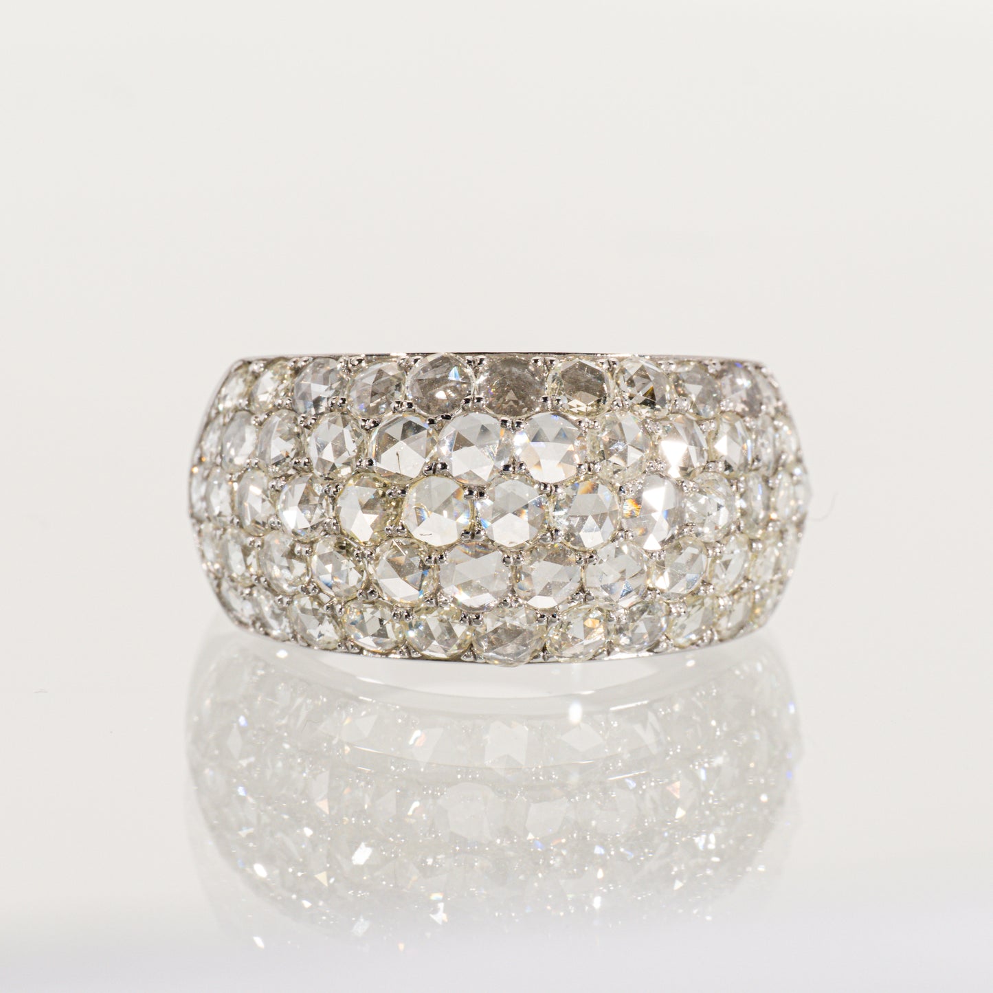 ローズカットダイヤモンド2.15ct Pt900 パヴェリング