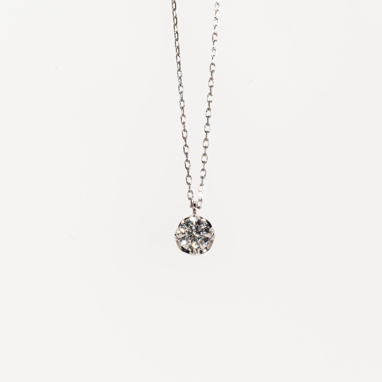 ダイヤモンド0.166ct Pt900/Pt850 プチネックレス