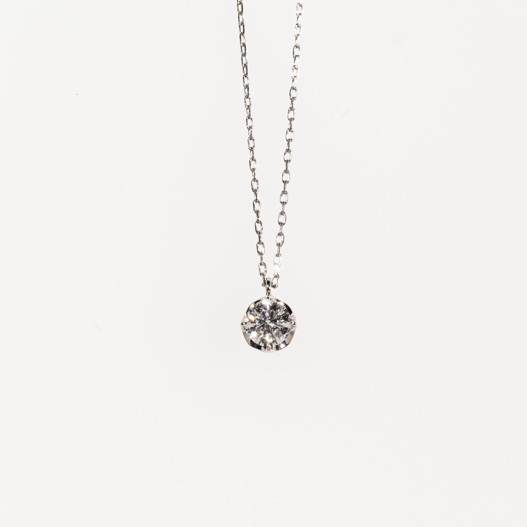ダイヤモンド0.166ct Pt900/Pt850 プチネックレス
