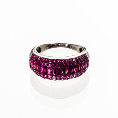 ルビー3.20ct K18WG ミステリーリング