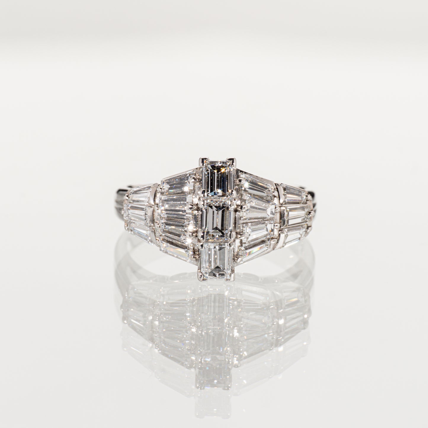 ダイヤモンド1.70ct PM850陽刻 ヴィンテージリング