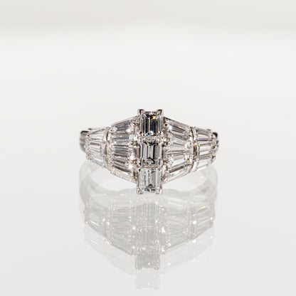ダイヤモンド1.70ct PM850陽刻 ヴィンテージリング