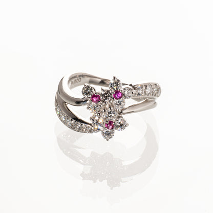 ルビー0.10ct ダイヤモンド0.88ct Pt900 リング