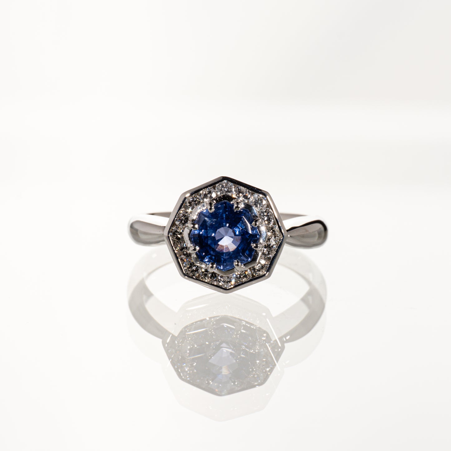 ジュエリーマキ ブルーサファイア1.50ct ダイヤモンド0.30ct Pt850 リング