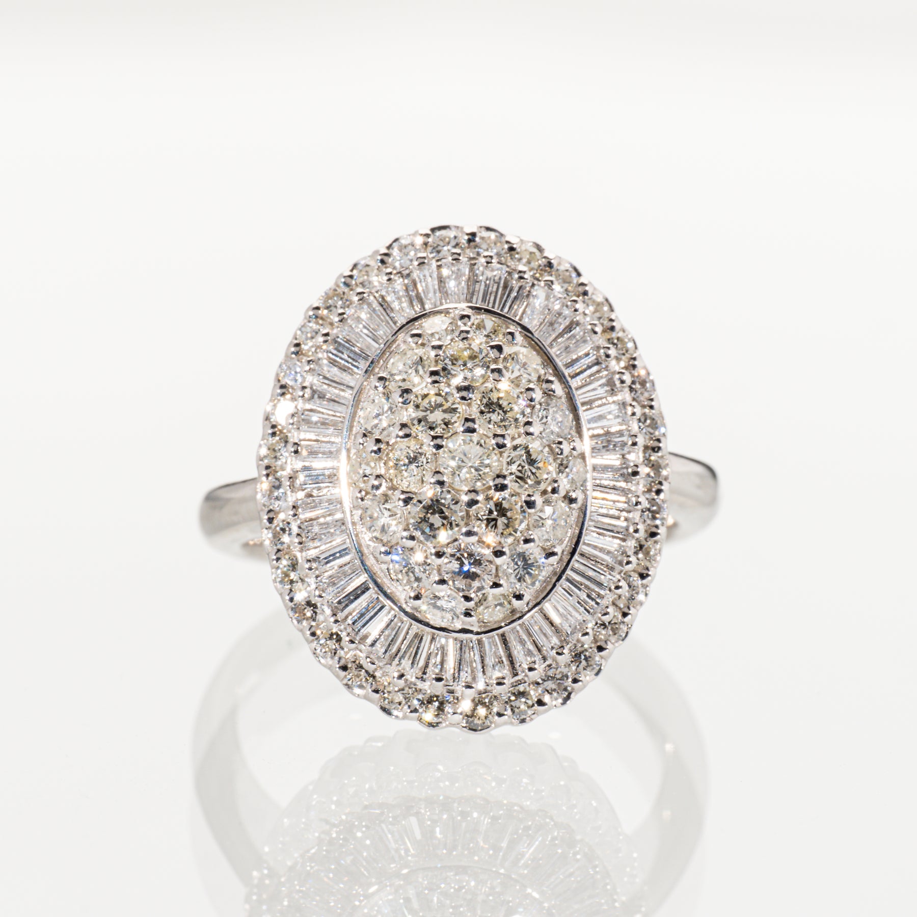 ダイヤモンド1.50ct Pt900 モダンクラシカルリング