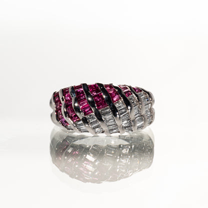 ルビー1.26ct ダイヤモンド1.00ct Pt900 リング