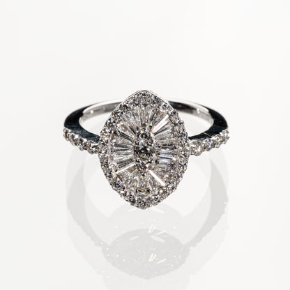 ダイヤモンド1.00ct K18WG リング