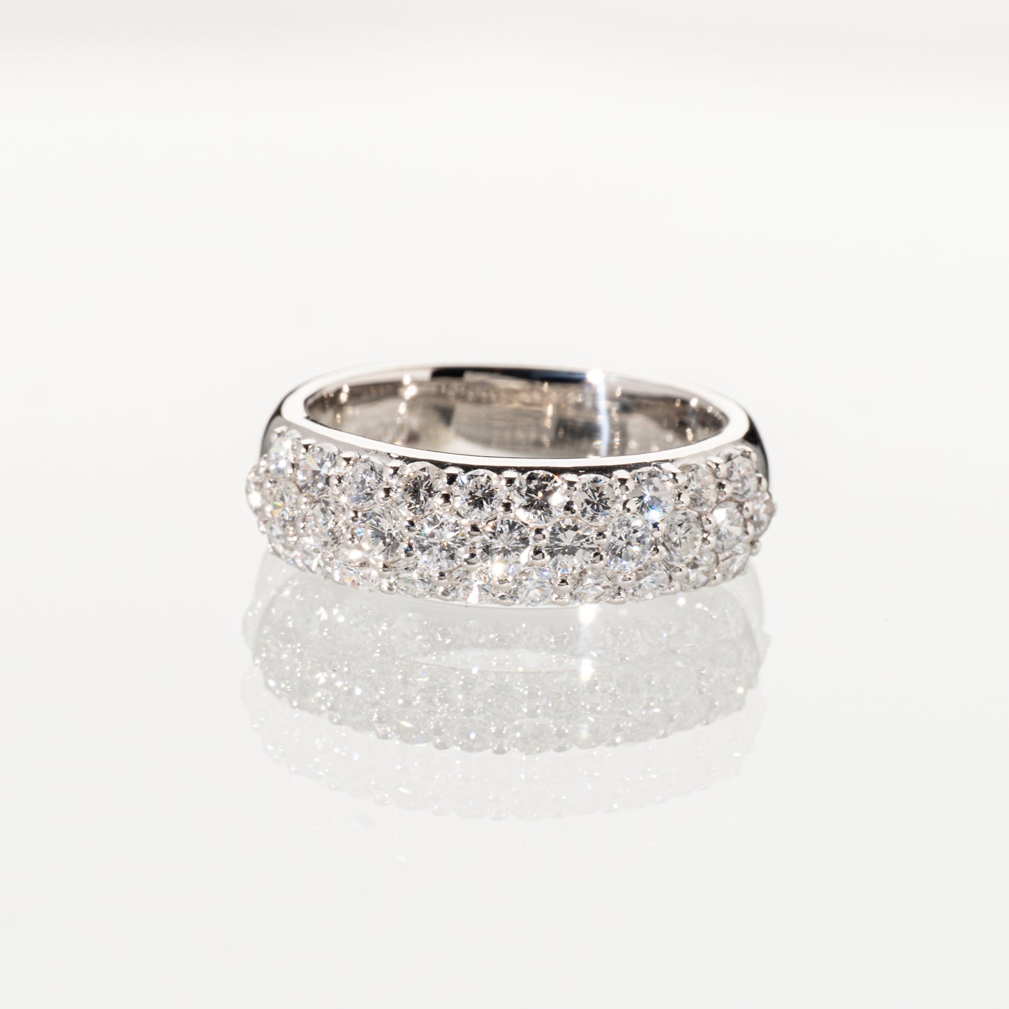 ダイヤモンド1.00ct Pt900 パヴェハーフエタニティリング