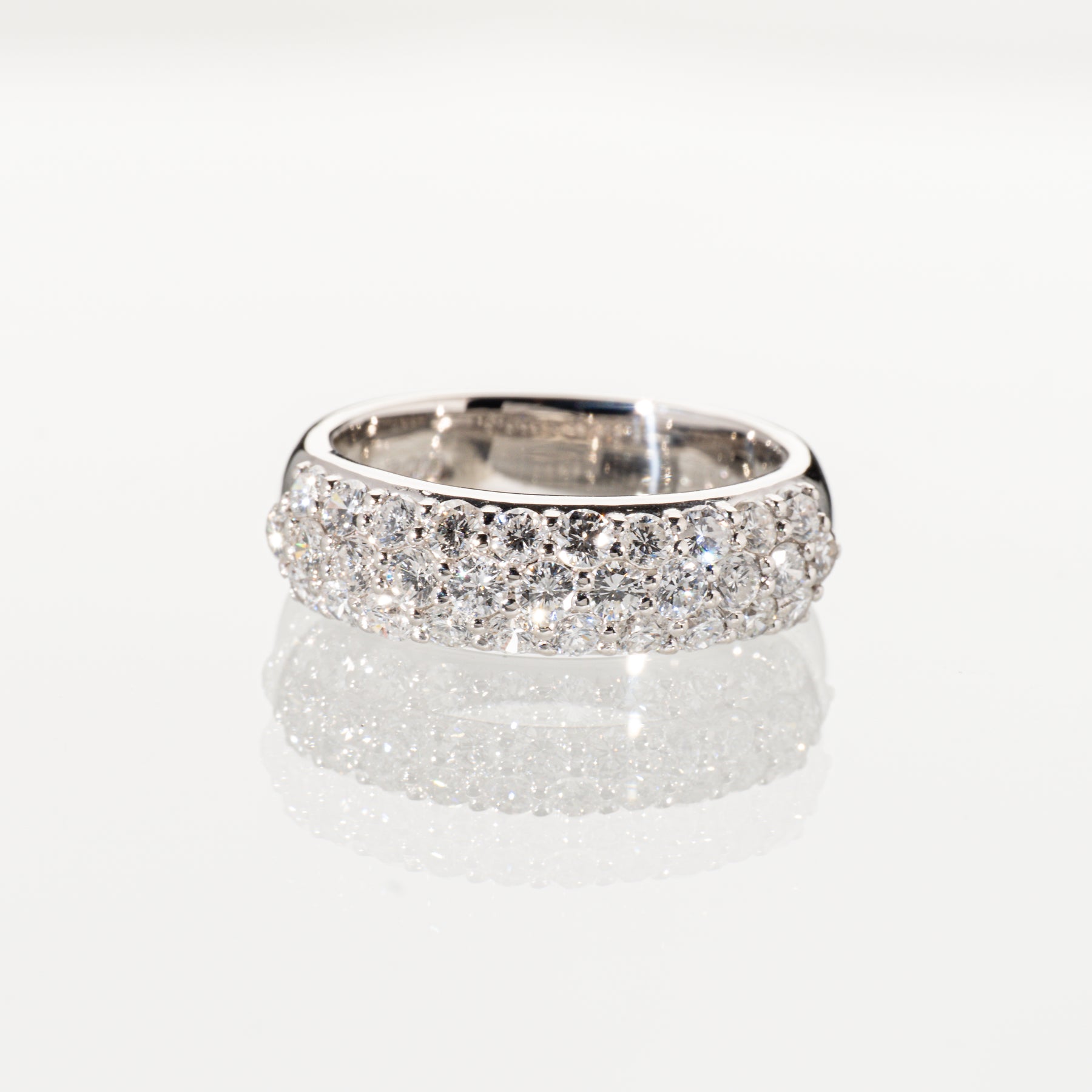 ダイヤモンド1.00ct Pt900 パヴェハーフエタニティリング