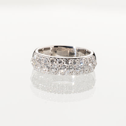 ダイヤモンド1.00ct Pt900 パヴェハーフエタニティリング