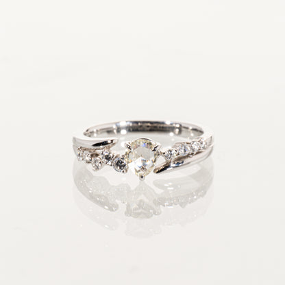 ローズカットダイヤモンド0.38ct メレダイヤモンド0.18ct Pt950 リング
