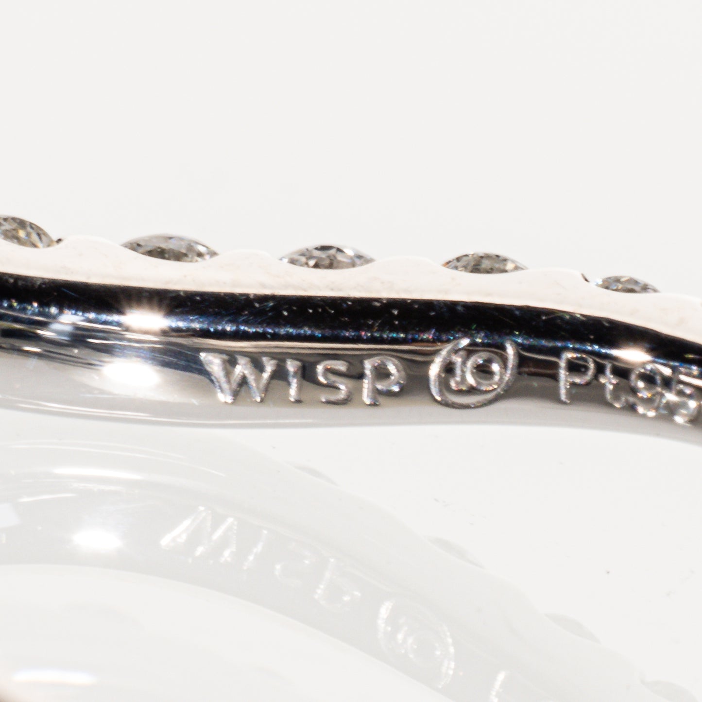 WISP ダイヤモンド0.25ct Pt900 ウェーブハーフエタニティリング