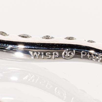 WISP ダイヤモンド0.25ct Pt900 ウェーブハーフエタニティリング